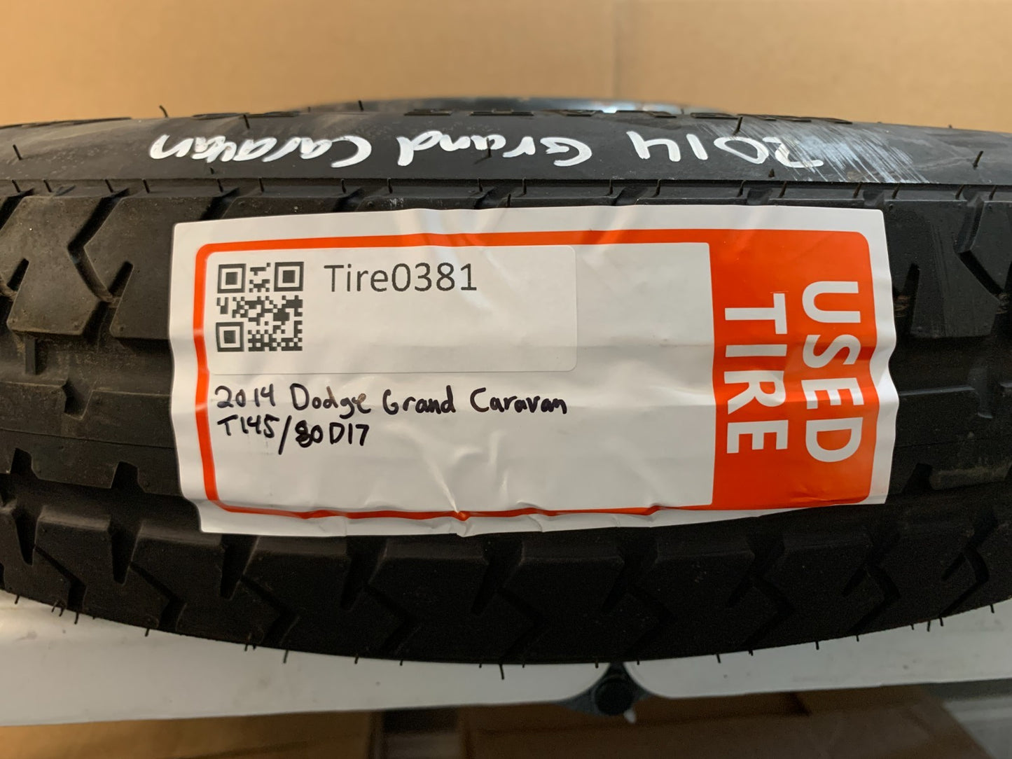 2012-2020 Dodge Grand Caravan 17" Spare Tire Compact Donut T145/80D17