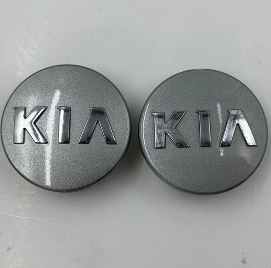 Kia Rim Wheel Center Cap Set of 2 Gray 2-1/4 inch OEM A02B04025