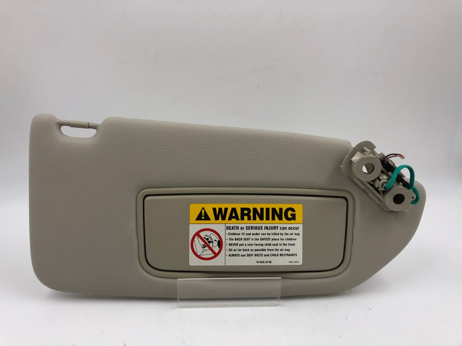 2002-2004 Volvo S60 Passenger Sun Visor Gray Illuminated OEM D03B53057