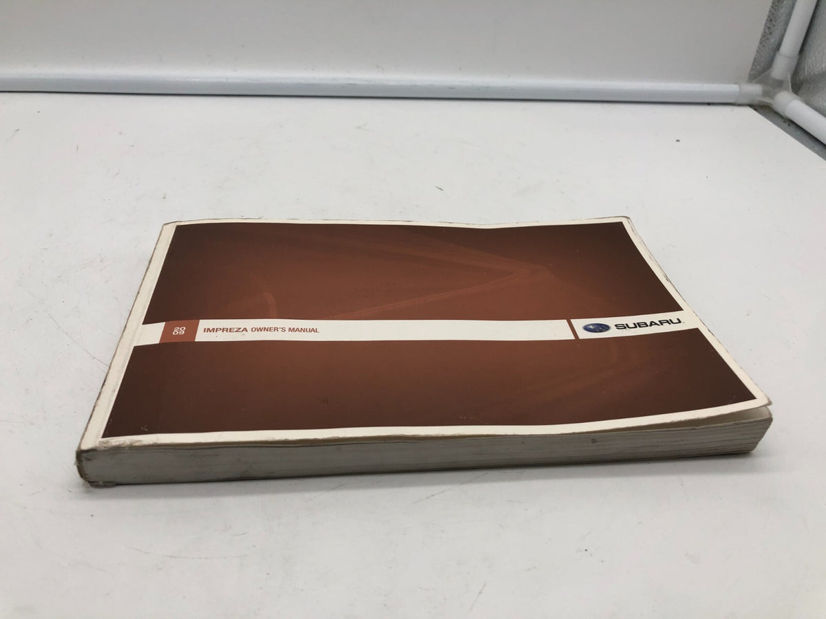 2009 Subaru Impreza Owners Manual OEM D02B03001