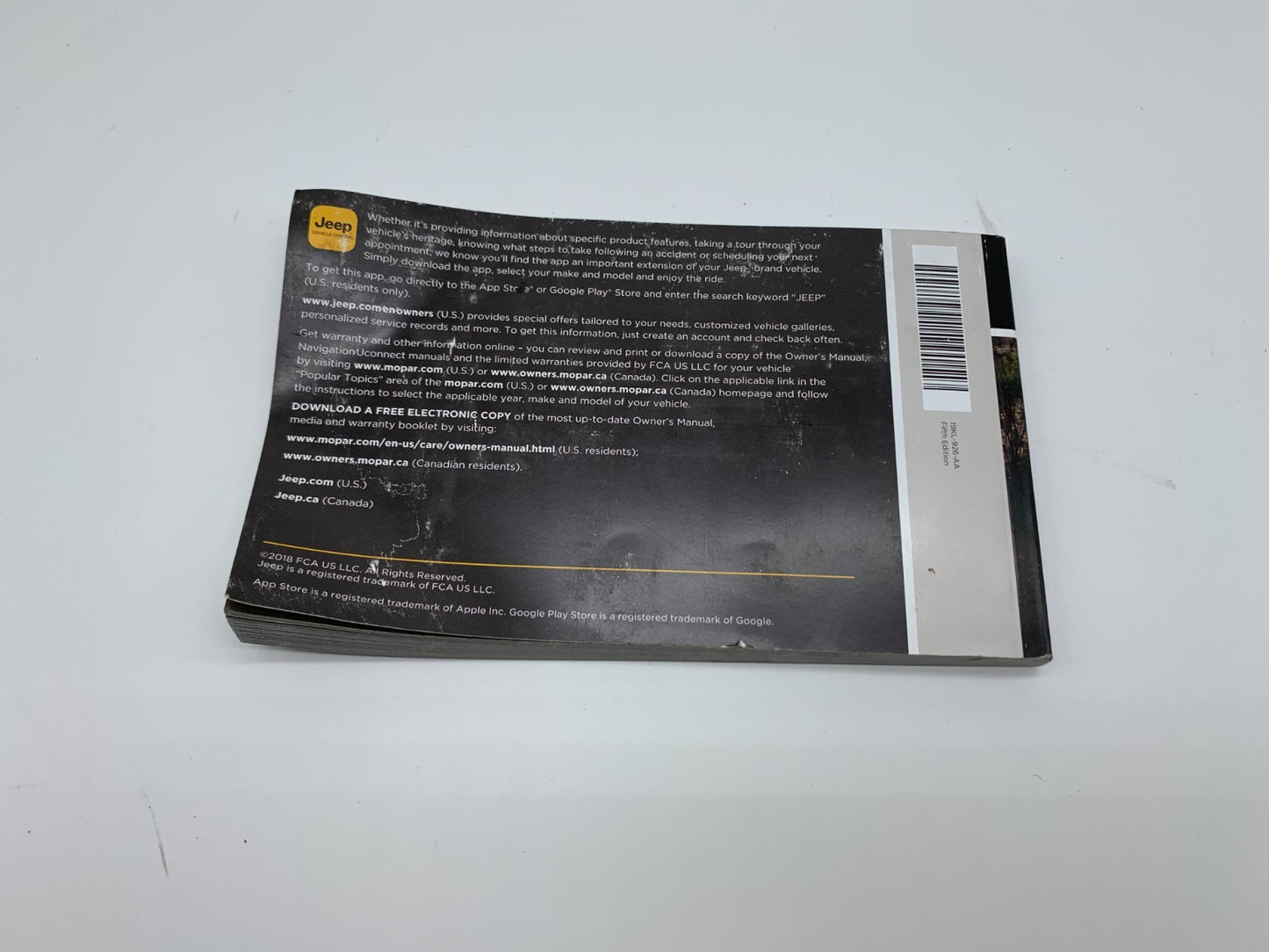 2019 Jeep Grand Cherokee Owners Manual OEM C03B54013