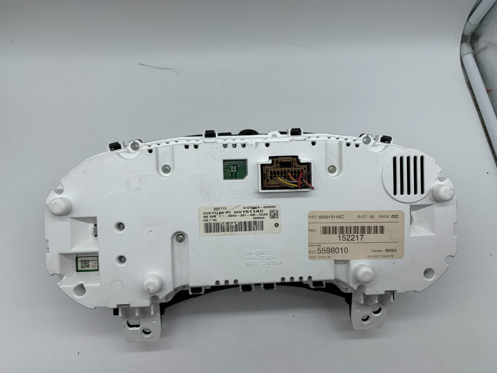 2018 Jeep Grand Cherokee Speedometer Instrument Cluster 60238 Miles C02B53001