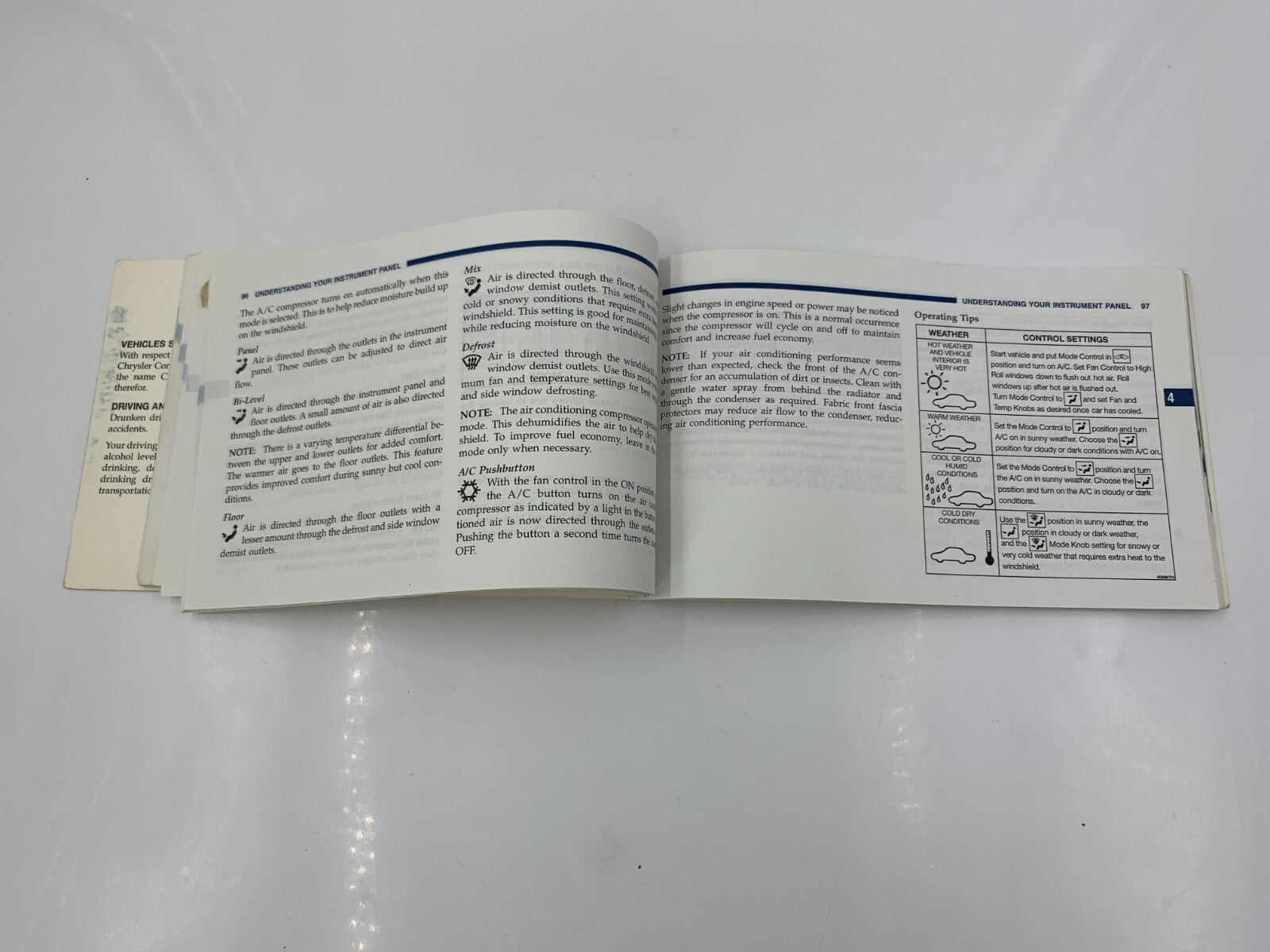 1997 Dodge Intrepid Owners Manual OEM D03B45083