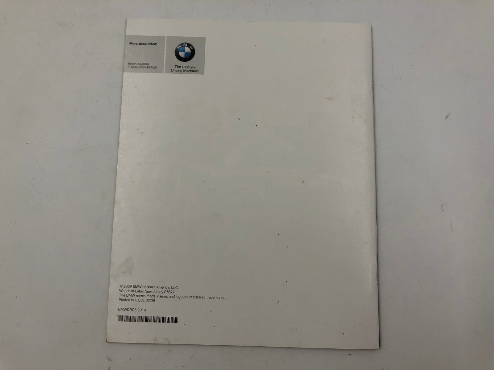 2009 BMW 5 Series Owners Manual Set with Case OEM E03B60006