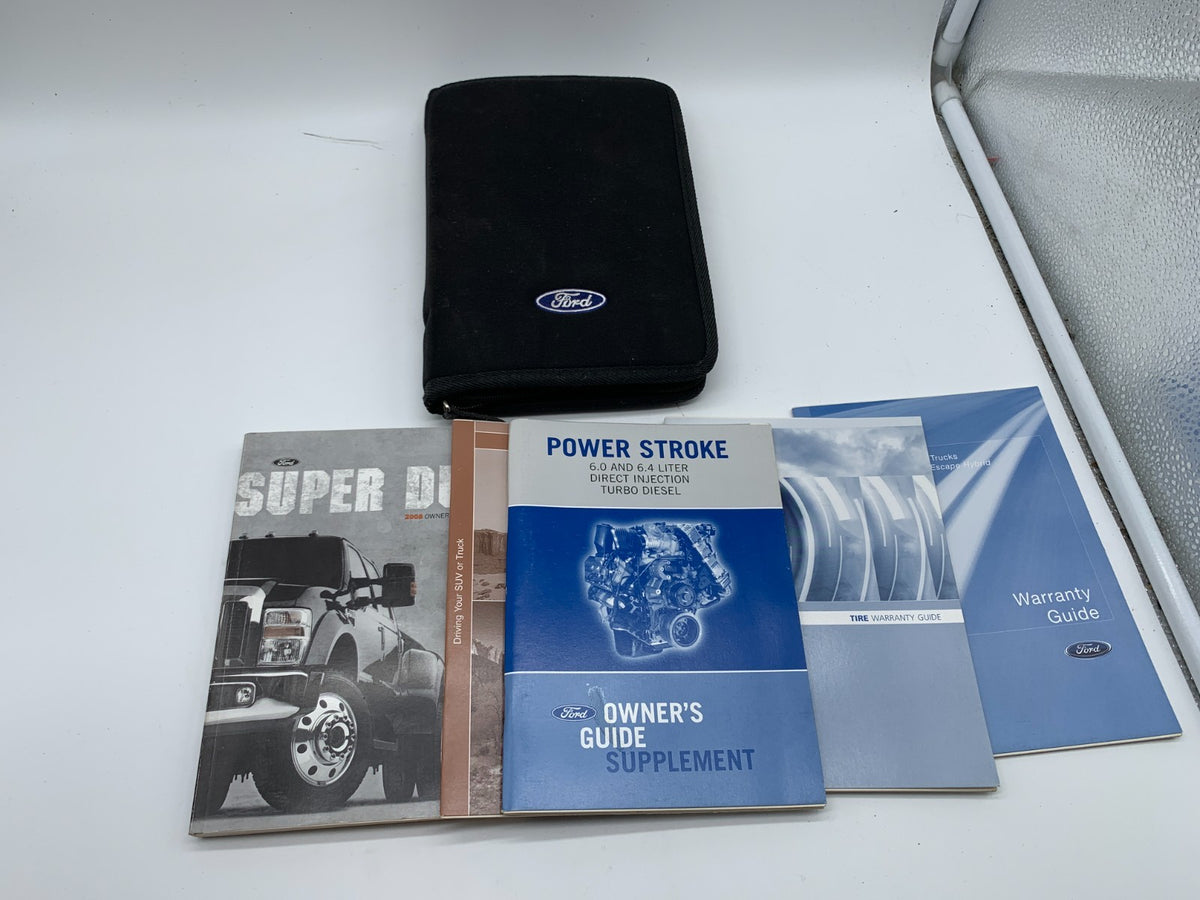 2008 Ford Super Duty Owners Manual Set with Case OEM A01B51004