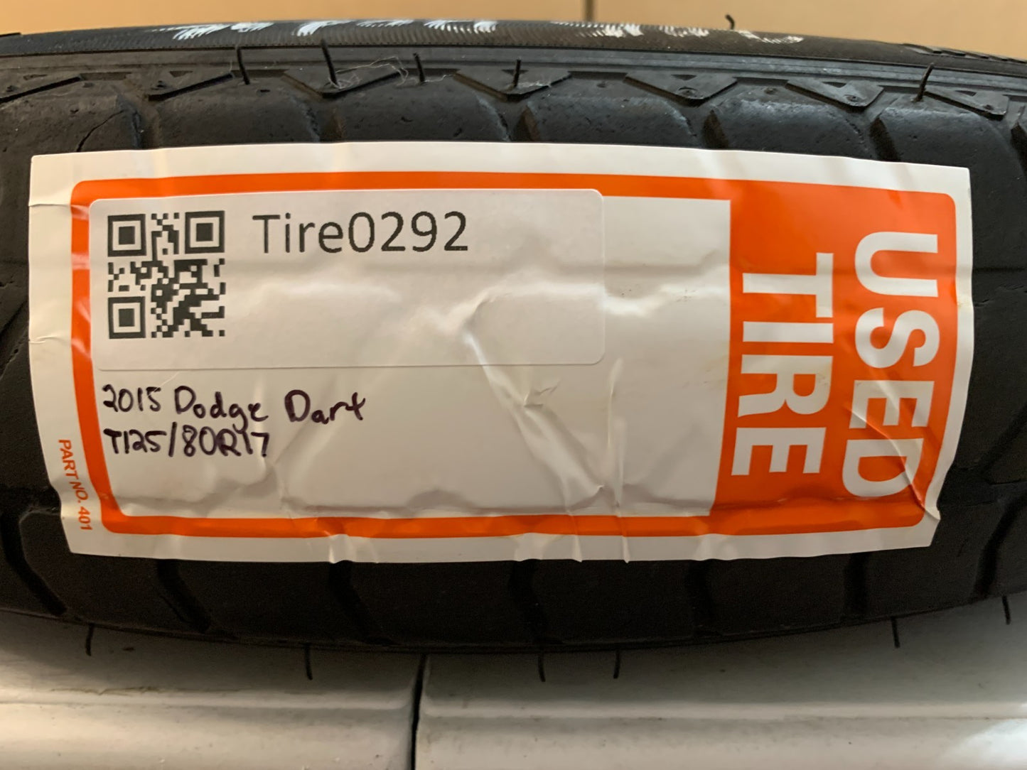 2013-2016 Dodge Dart 17" Spare Tire Compact Donut T125/80R17