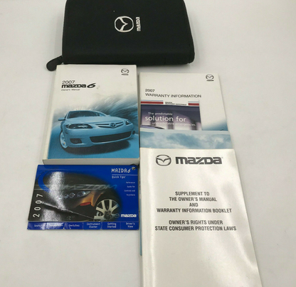 2007 Mazda 6 Owners Manual Set with Case OEM E03B68006