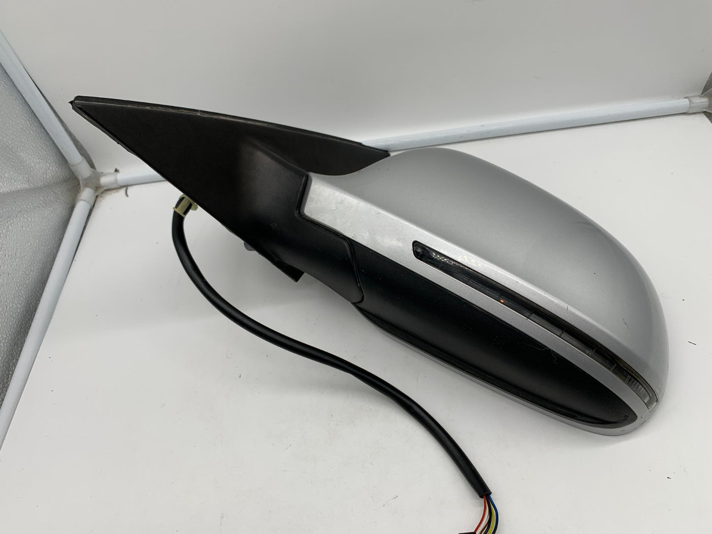 2009 Audi A4 Driver Side View Power Door Mirror Silver OEM