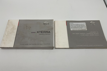 2005 Nissan Xterra Owners Manual Set OEM A01B44011