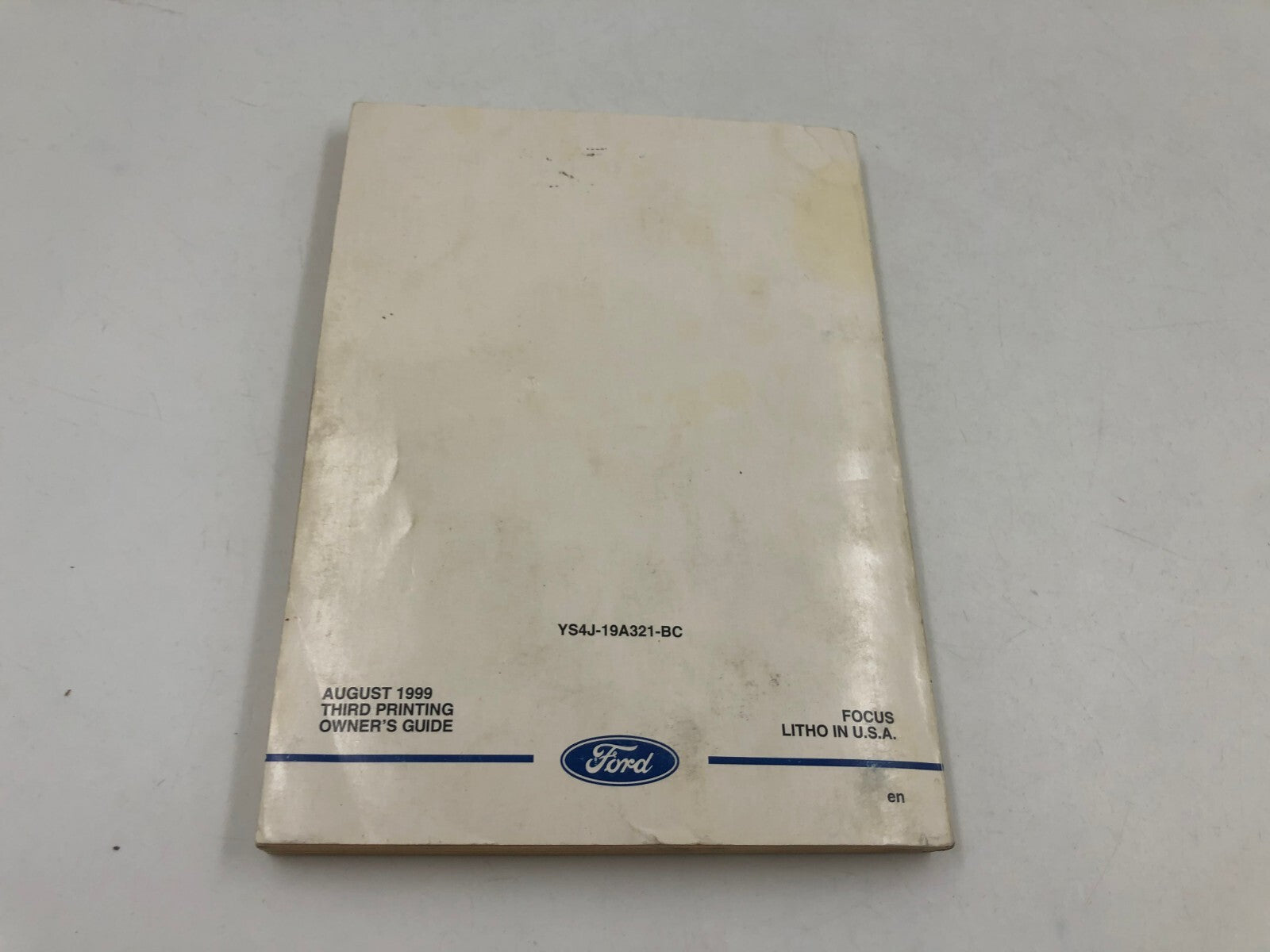 2000 Ford Focus Owners Manual OEM C04B19054
