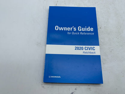 2020 Honda Civic Hatchback Owners Manual Set with Case OEM A03B39077