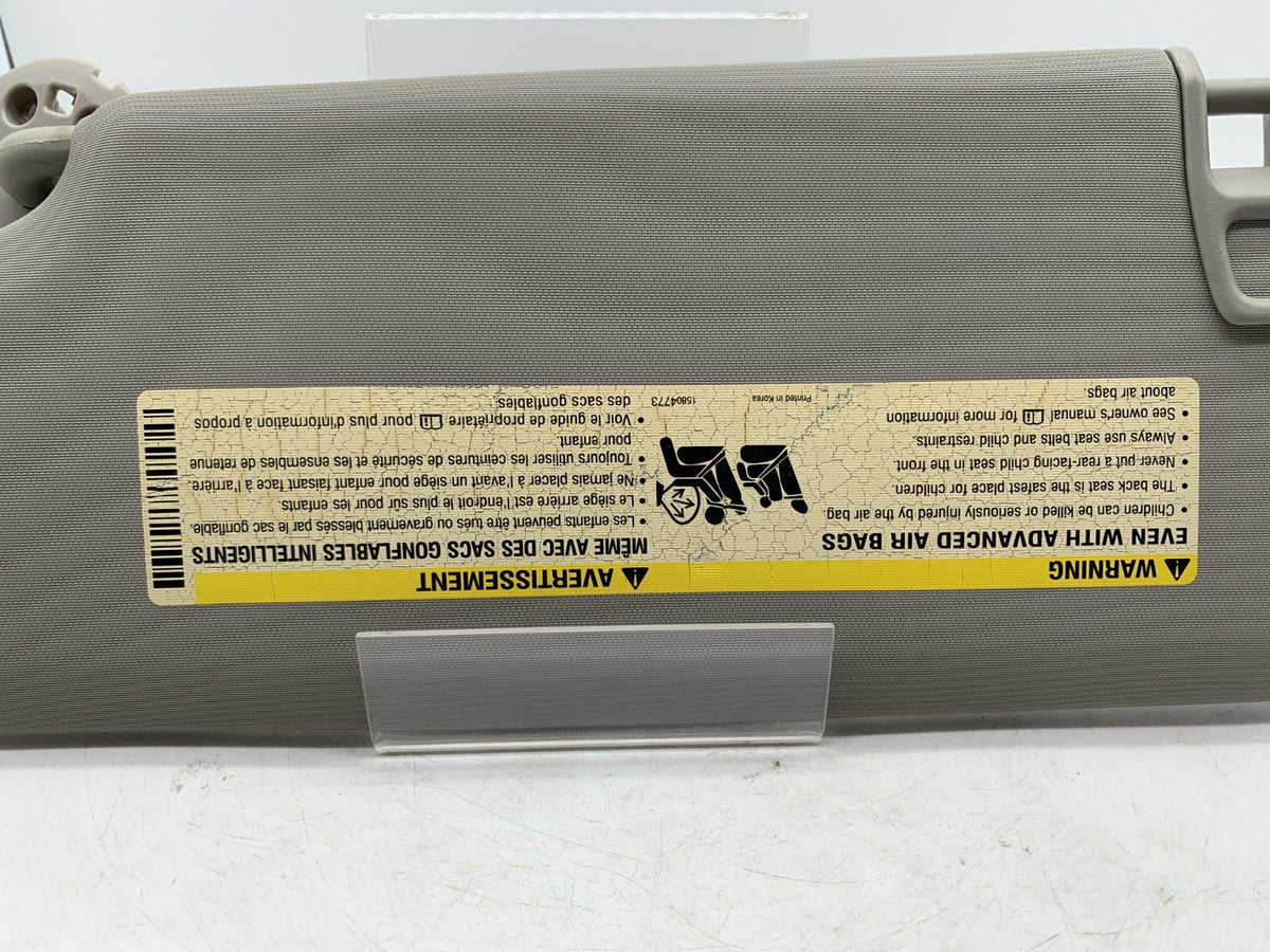 2011-2016 Chevrolet Cruze Passenger Sun Visor Gray OEM A03B37007