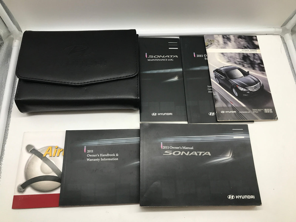 2011 Hyundai Sonata Owners Manual Set with Case OEM R01B05017