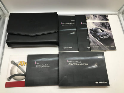 2011 Hyundai Sonata Owners Manual Set with Case OEM R01B05017