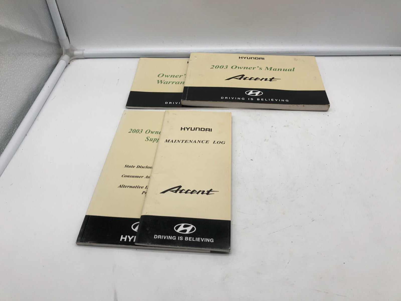 2003 Hyundai Accent Owners Manual Set OEM D02B03009