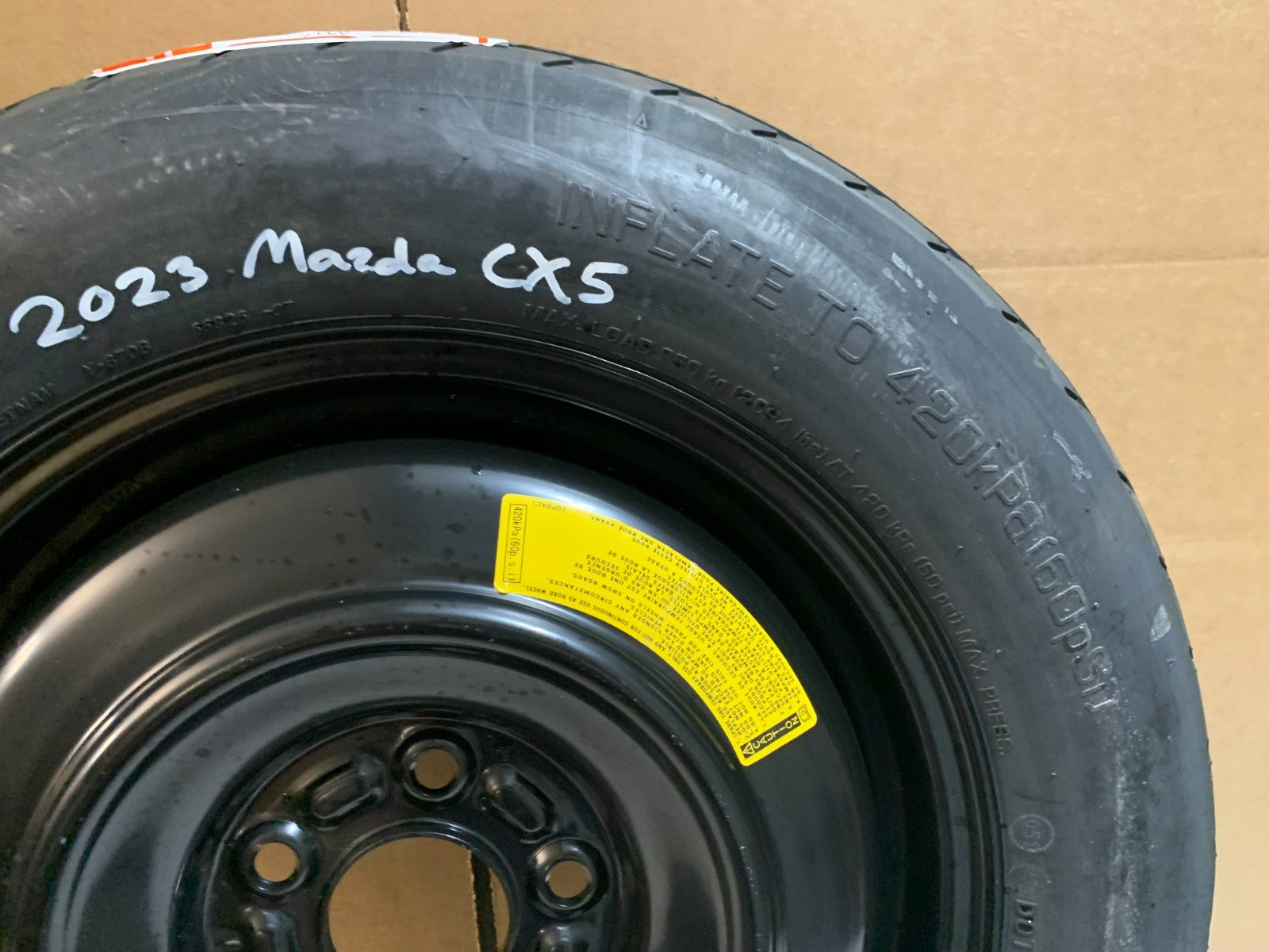 2018-2023 Mazda CX5 CX-5 16" Spare Tire Wheel Compact Donut T145/90D16 OEM