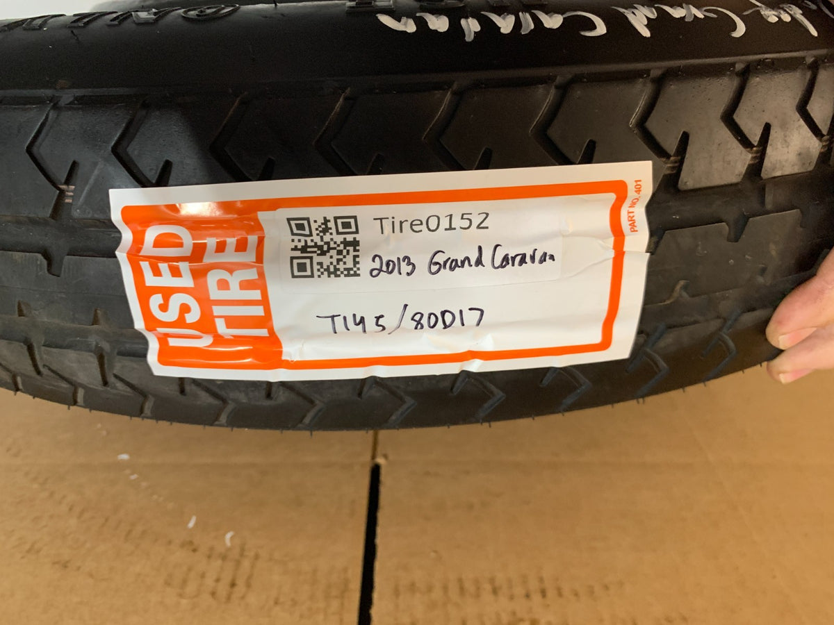 2012-2020 Dodge Grand Caravan Journey 17" Spare Tire Compact Donut T145/80D17 97