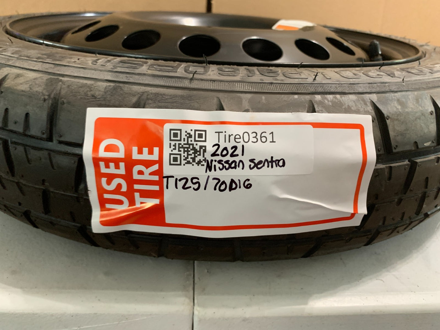 2020-2025 Nissan Sentra 16" Spare Tire Wheel Compact Donut T125/70D16