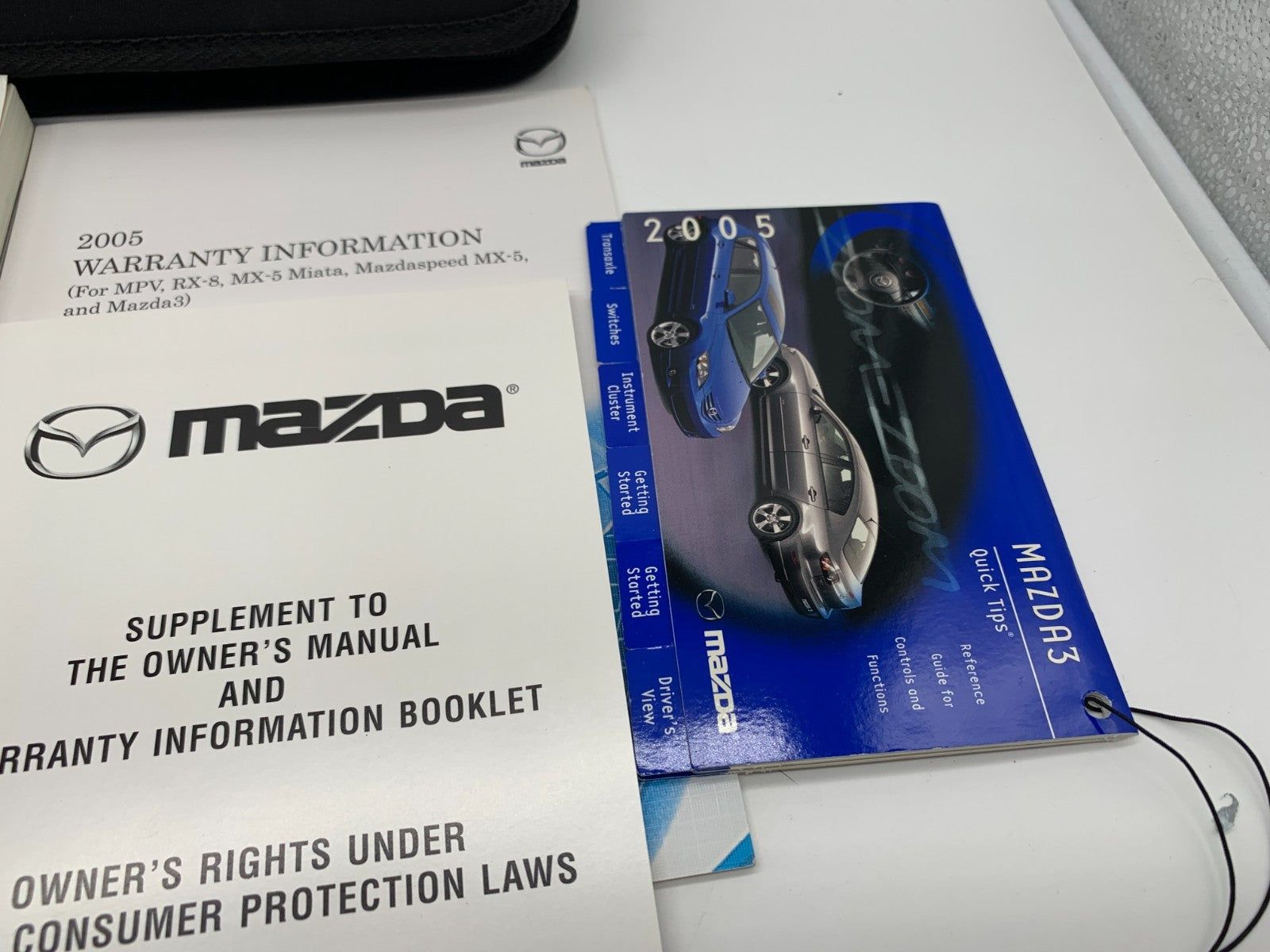 2005 Mazda 3 Owners Manual Warranty Guide Set with Case OEM B03B30008