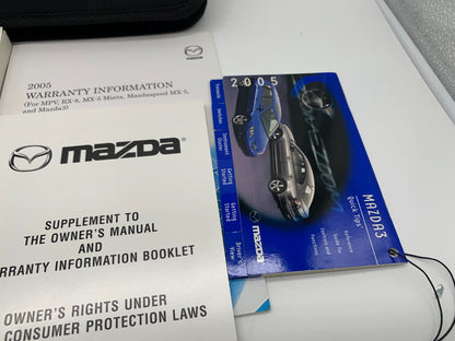 2005 Mazda 3 Owners Manual Warranty Guide Set with Case OEM B03B30008