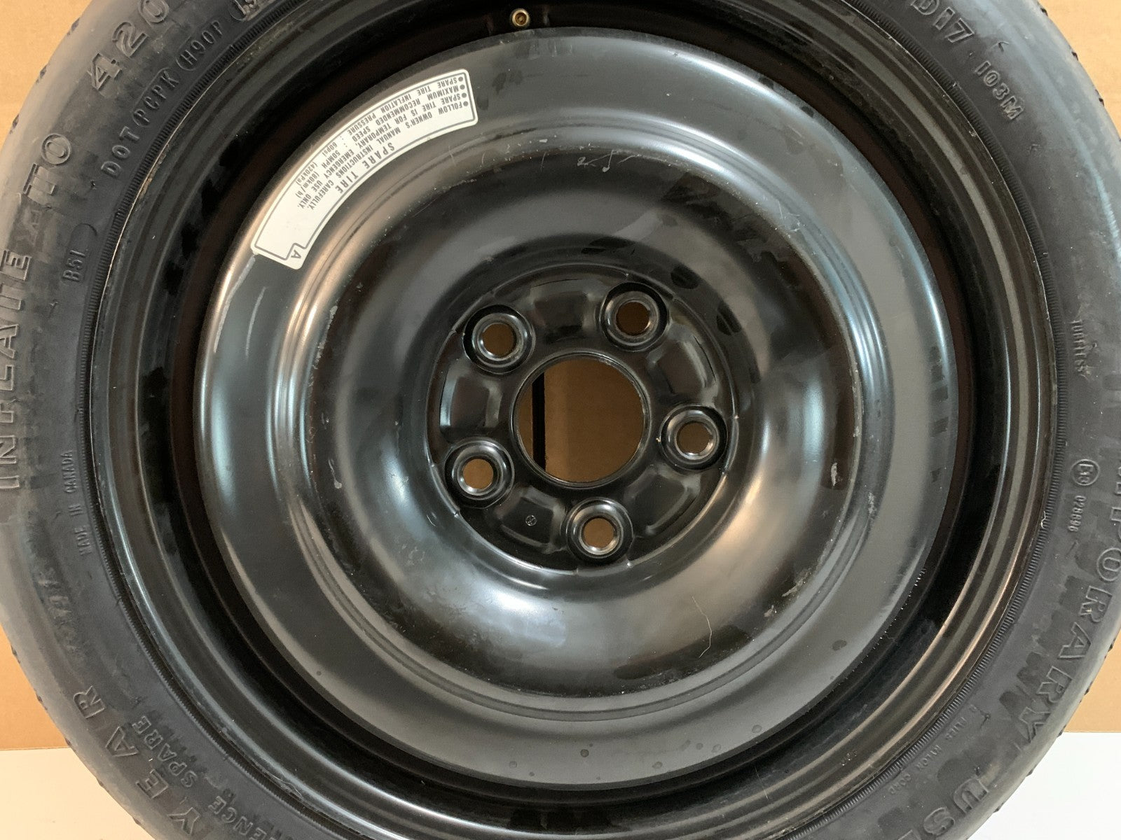 2005-2010 Honda Odyssey 17" Spare Tire Wheel Compact Donut T135/80D17