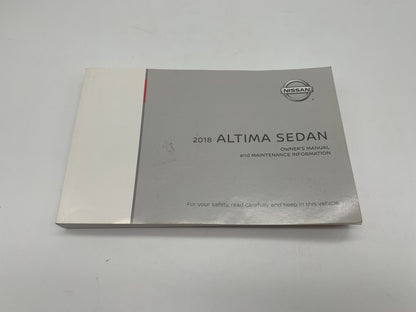 2018 Nissan Altima Owners Manual Set With Case OEM