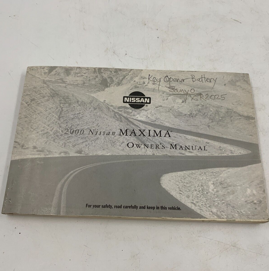 2000 Nissan Maxima Owners Manual OEM D04B56052