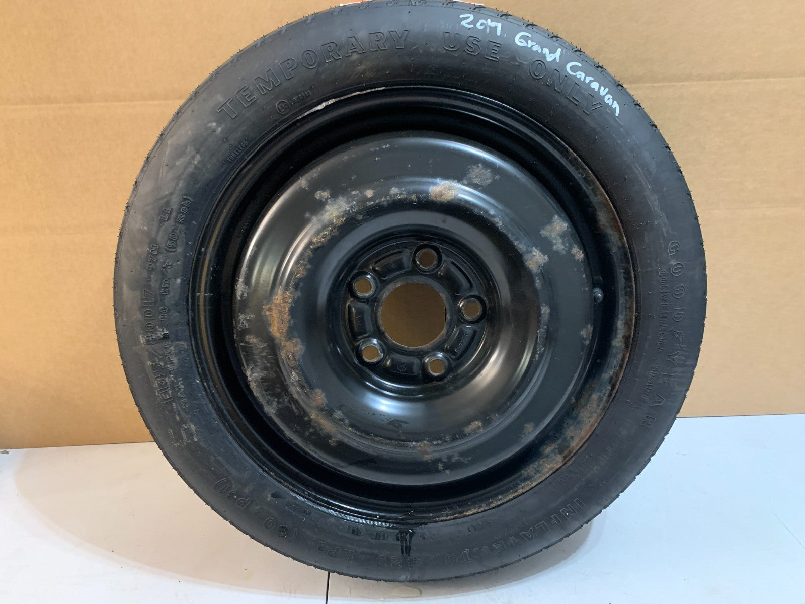 2012-2020 Dodge Grand Caravan 17" Spare Tire Compact Donut T145/80D17 Spare