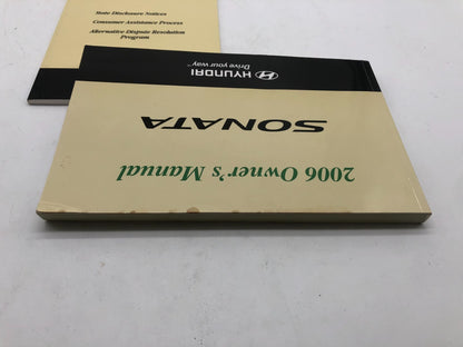 2006 Hyundai Sonata Owners Manual Set OEM A01B38009