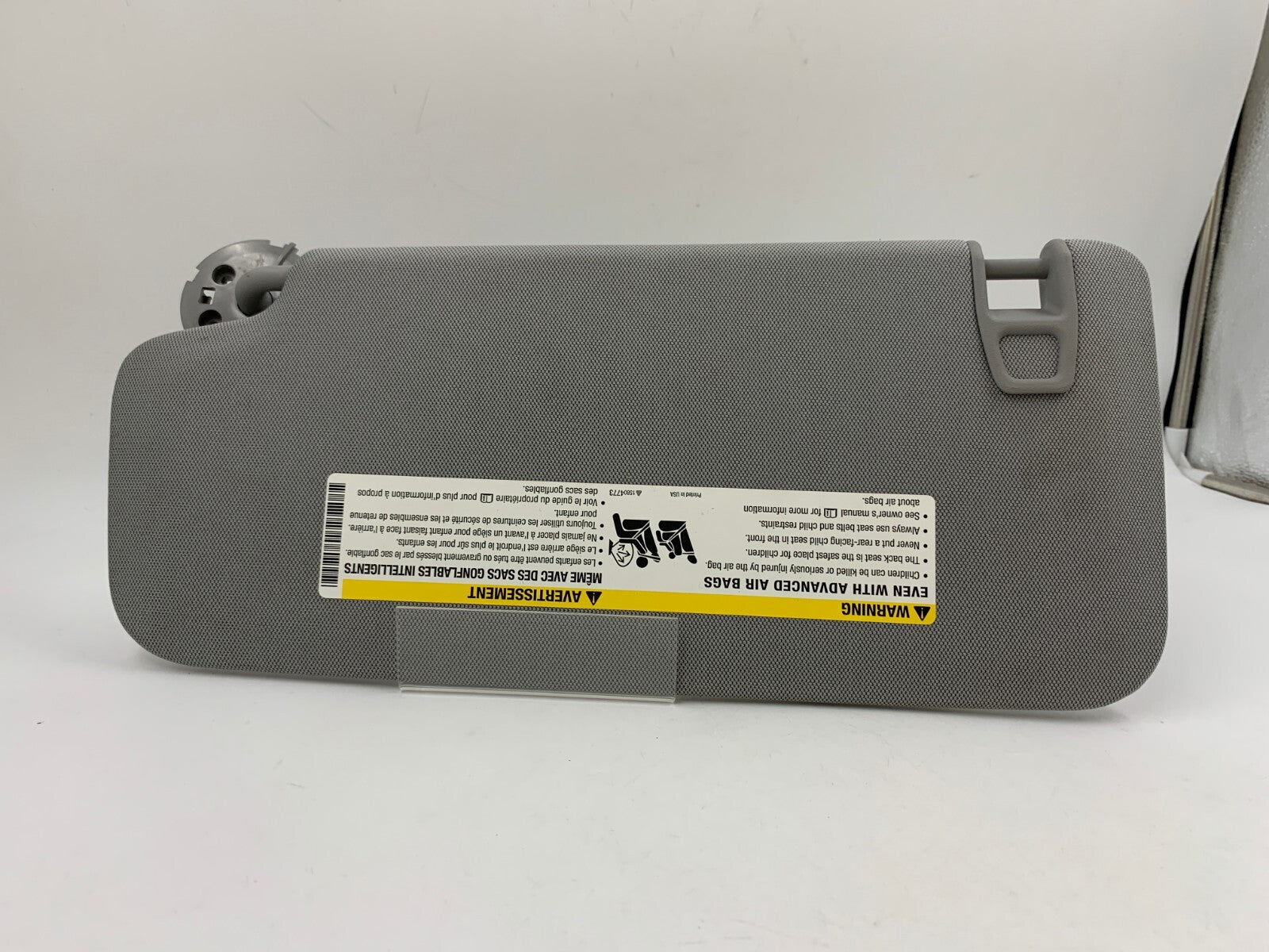 2017-2021 Chevrolet Trax Passenger Sun Visor Gray OEM A04B54037