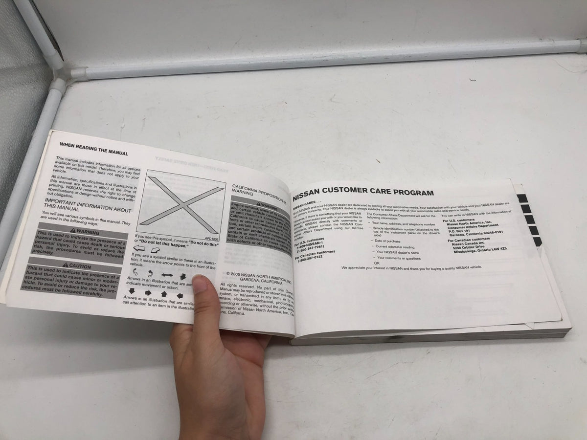 2006 Nissan Altima Owners Manual OEM R01B20006
