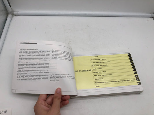 2018 Kia Optima Owners Manual OEM A01B31012