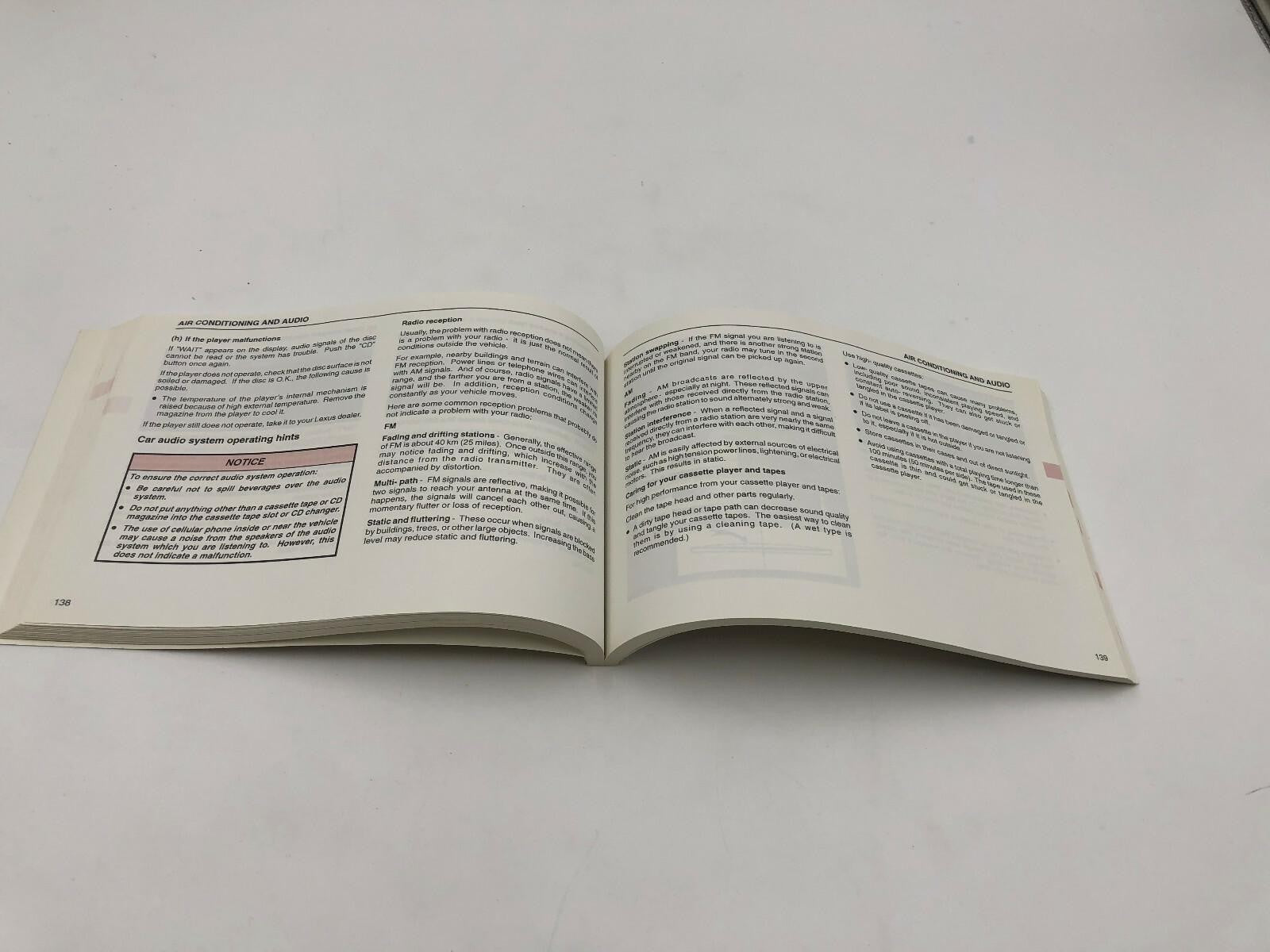 1999 Lexus ES300 ES 300 Owners Manual OEM D02B57005