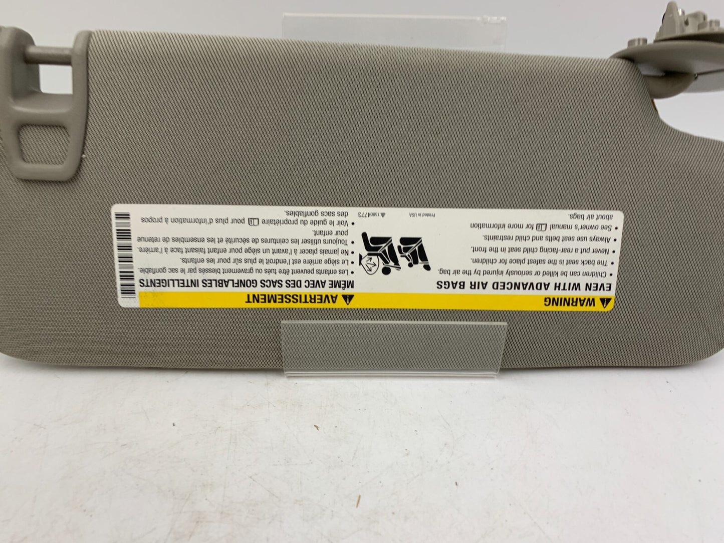 2014-2018 Cadillac ATS Driver Sun Visor Gray Illuminated OEM B01B42047