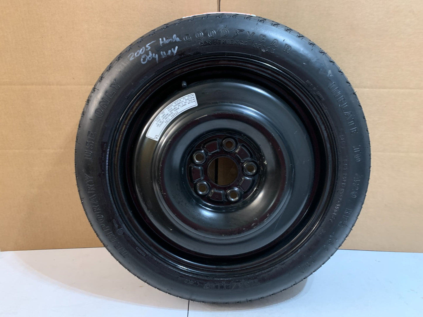2005-2010 Honda Odyssey 17" Spare Tire Wheel Compact Donut T135/80D17