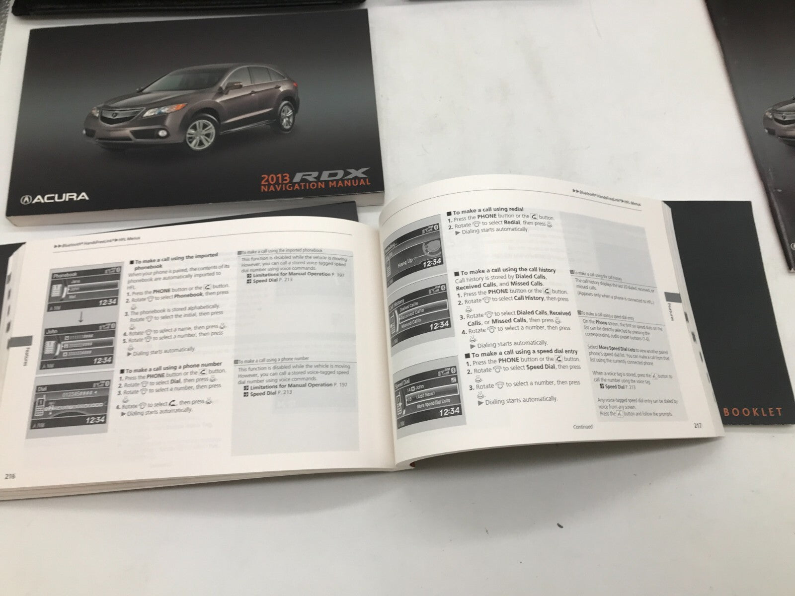 2013 Acura RDX Owners Manual Set with Case OEM
