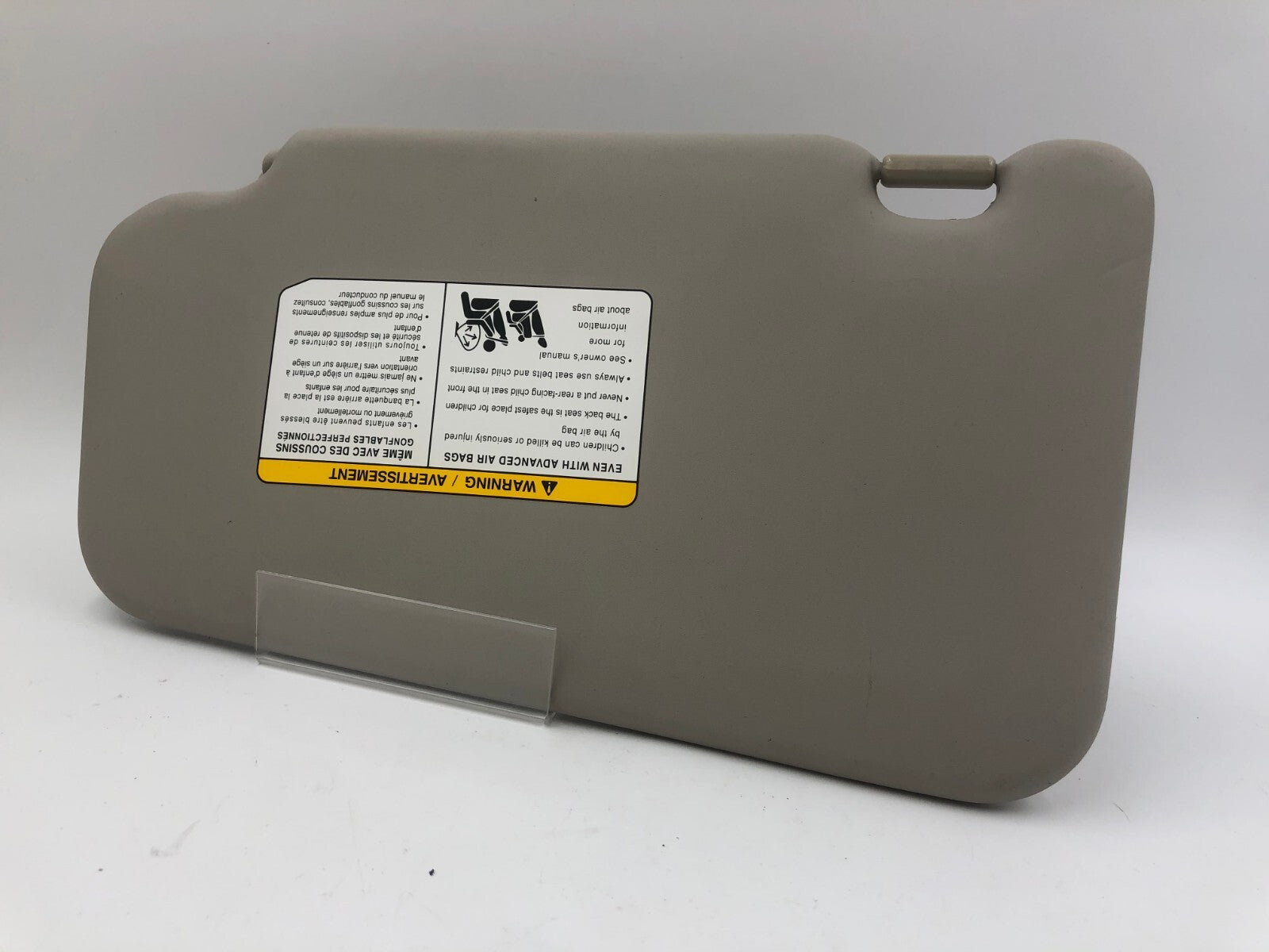 2011-2013 Nissan Juke Passenger Sun Visor Gray OEM D01B29072
