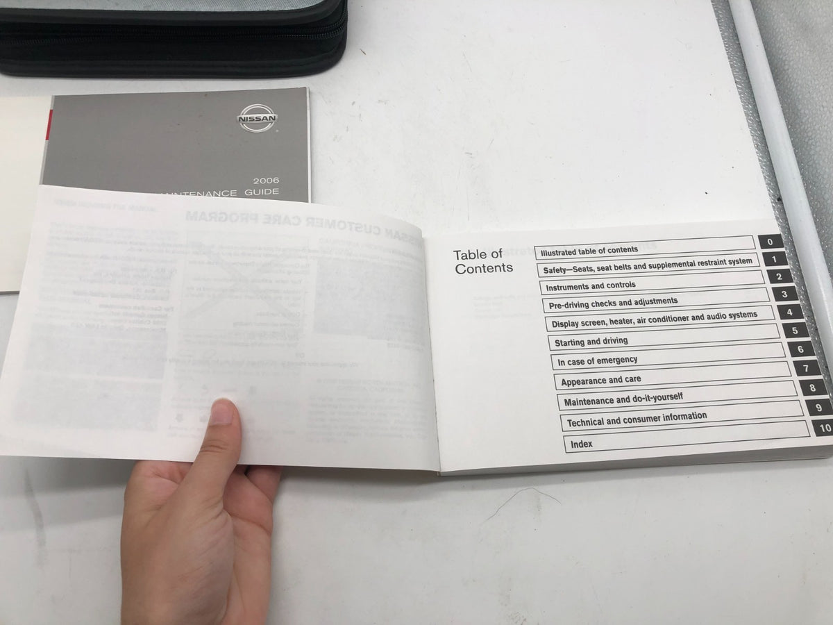 2006 Nissan Altima Owners Manual Set with Case OEM R01B14012