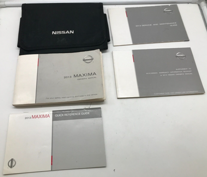 2013 Nissan Maxima Owners Manual Set with Case OEM D01B56060