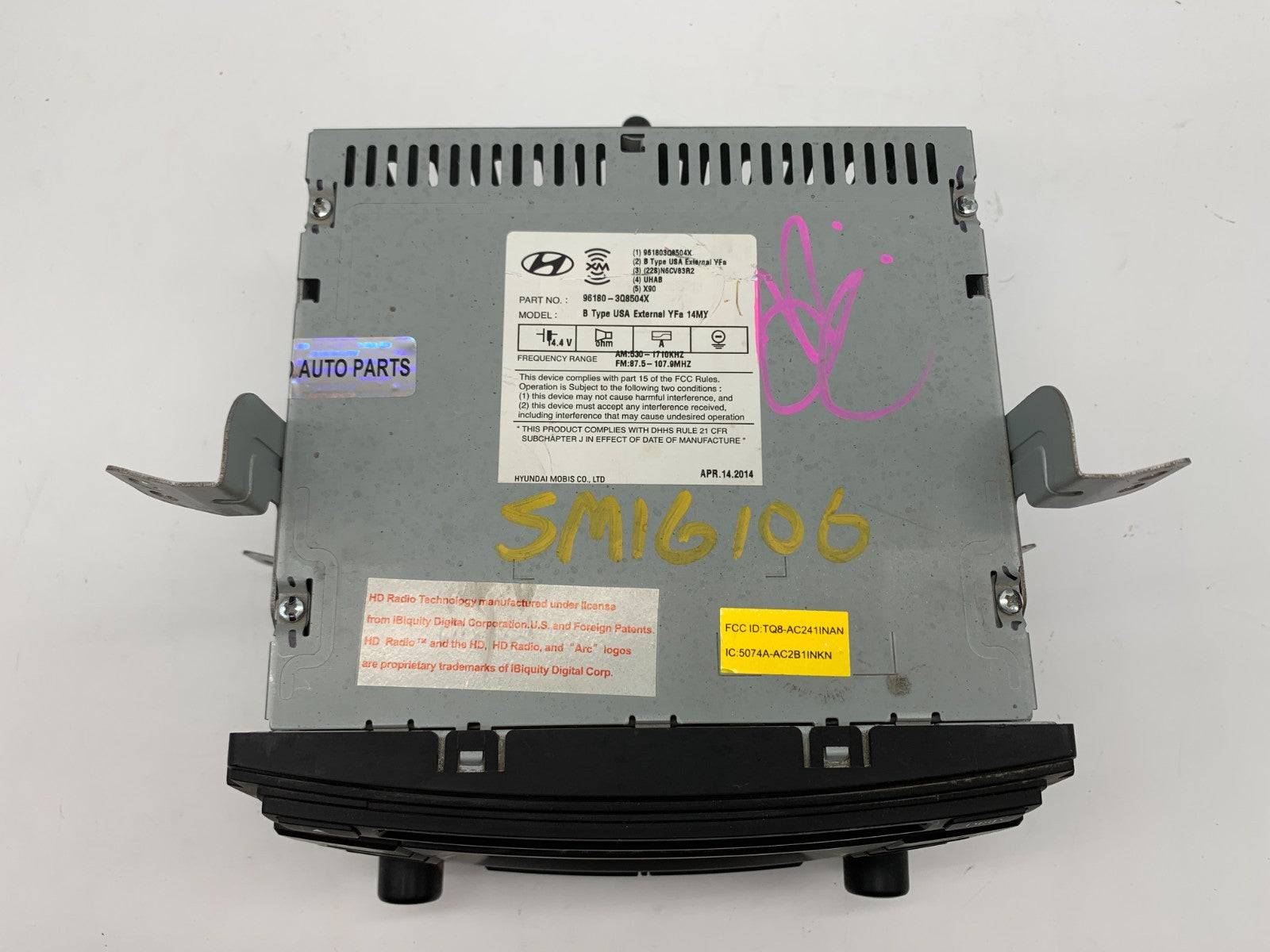 2014-2015 Hyundai Sonata AM FM CD Player Radio Receiver OEM C04B37002