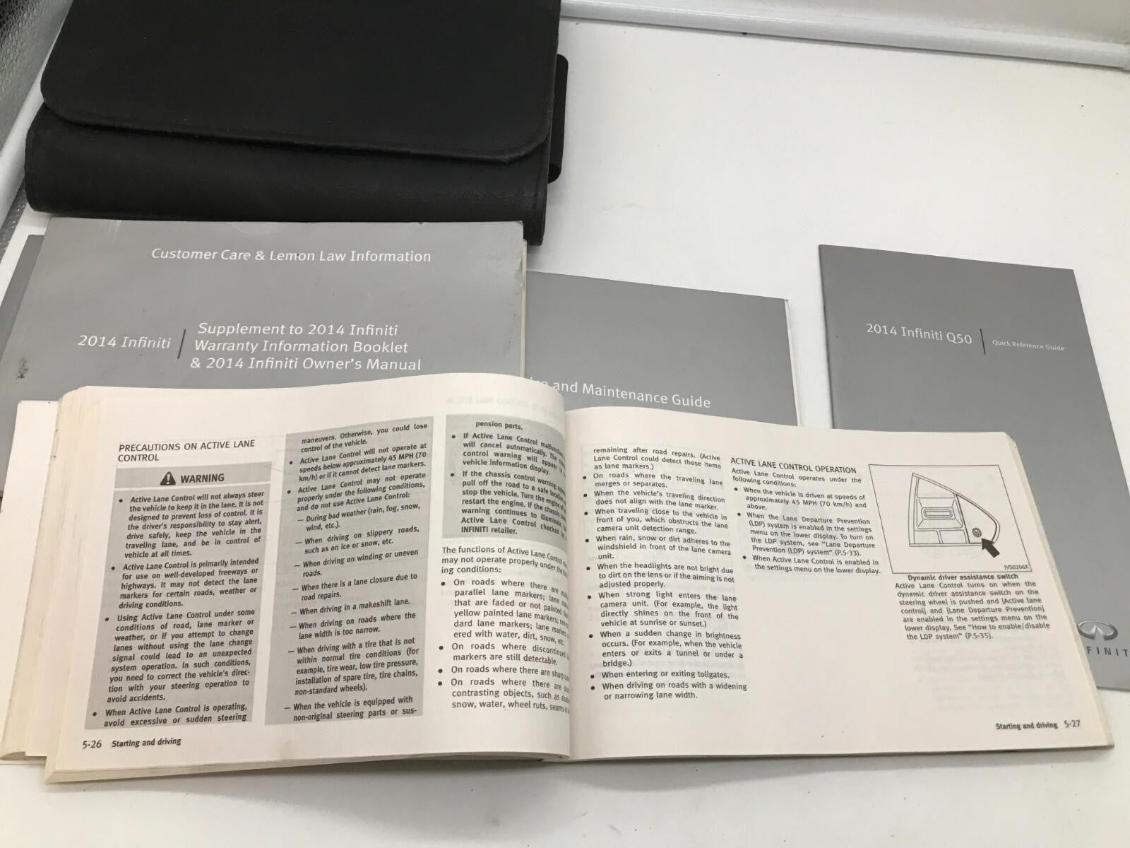 2014 Infiniti Q50 Q 50 Owners Manual Set with Case OEM D01B41066