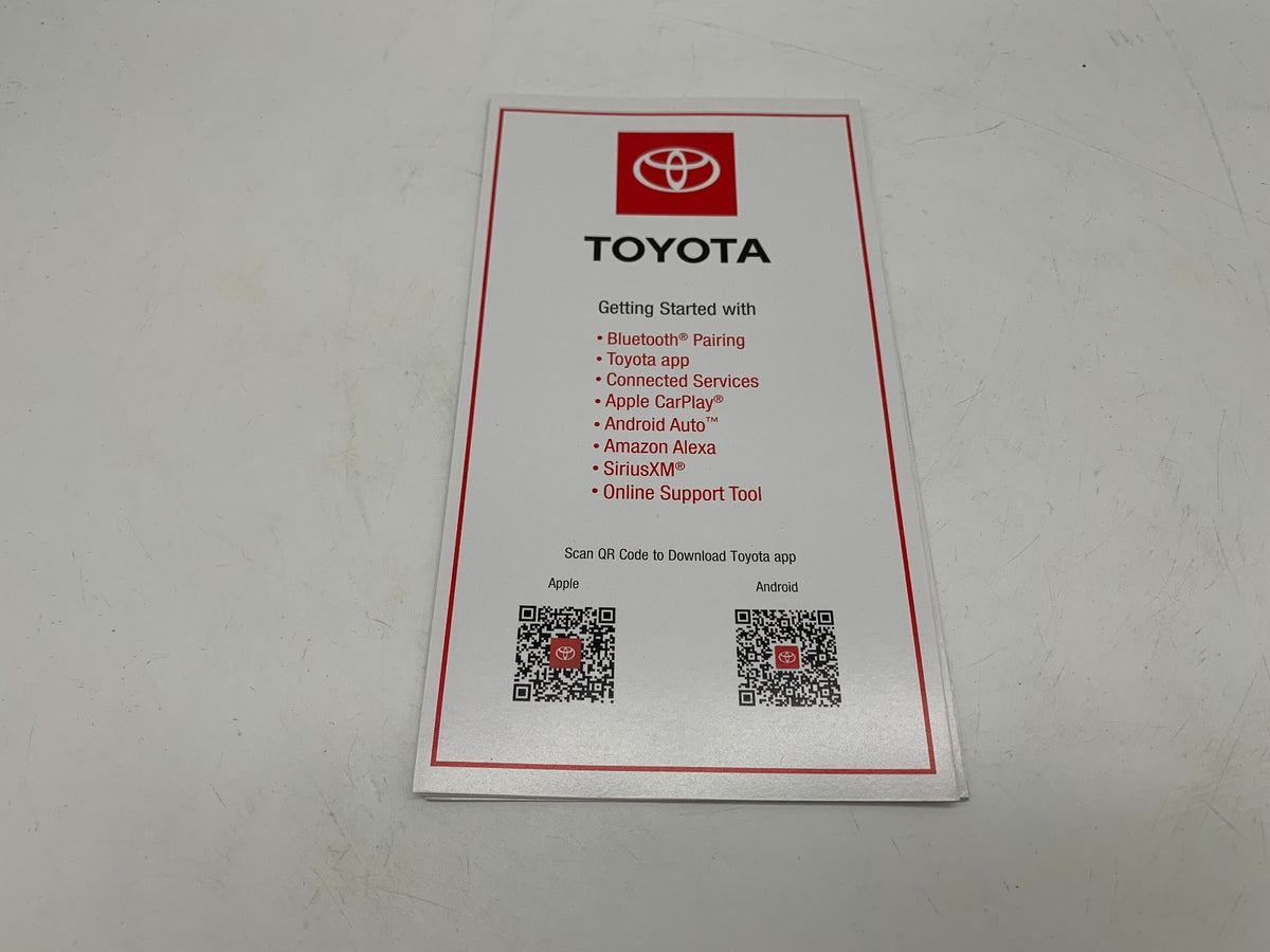2022 Toyota Camry Owners Manual Set OEM R01B50019