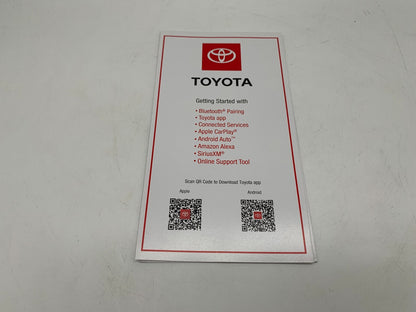 2022 Toyota Camry Owners Manual Set OEM R01B50019