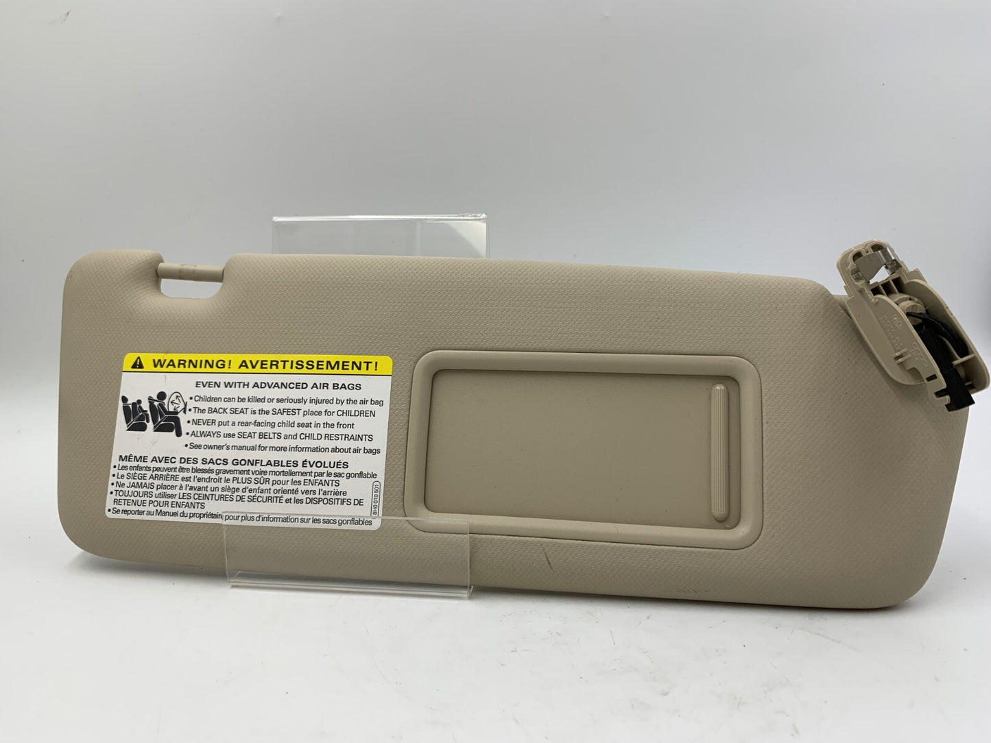 2008-2011 Audi A5 Passenger Sun Visor Beige Illuminated OEM B04B26031
