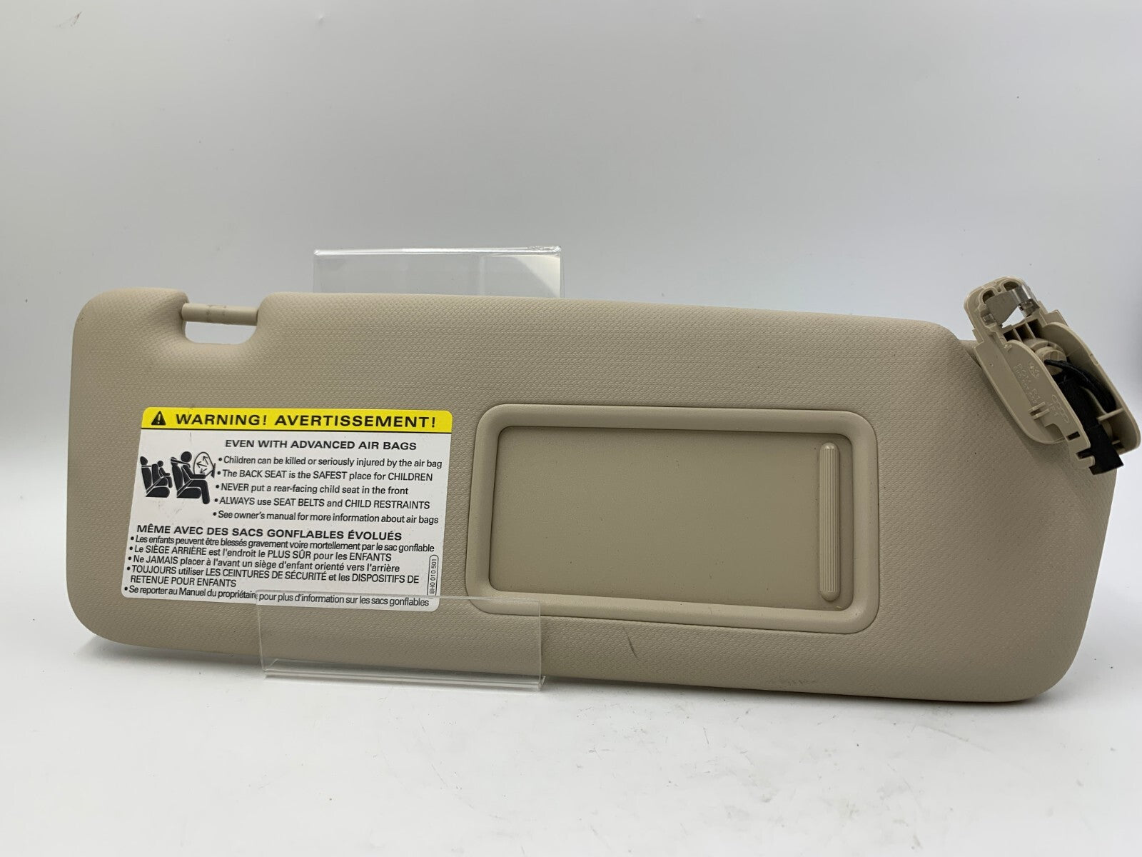 2008-2011 Audi A5 Passenger Sun Visor Beige Illuminated OEM B04B26031