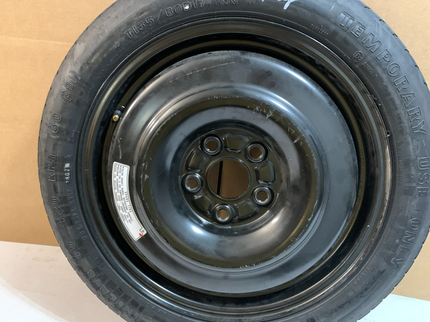 2005-2010 Honda Odyssey 17" Spare Tire Compact Donut T135/80D17 OEM Wheel