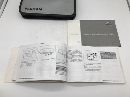 2004 Nissan Maxima Owners Manual Set with Case OEM E02B65003