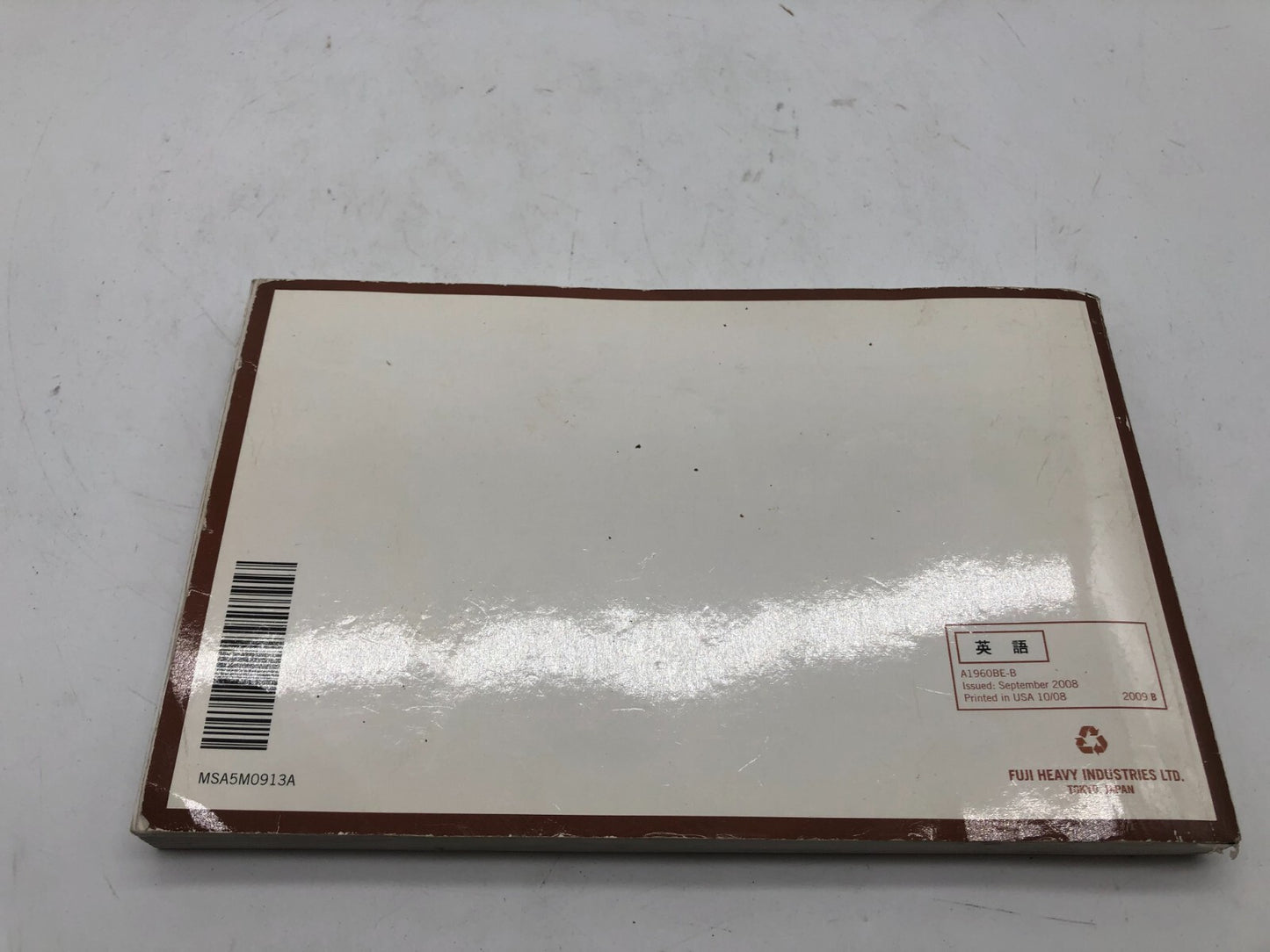 2009 Subaru Impreza Owners Manual OEM D02B03001