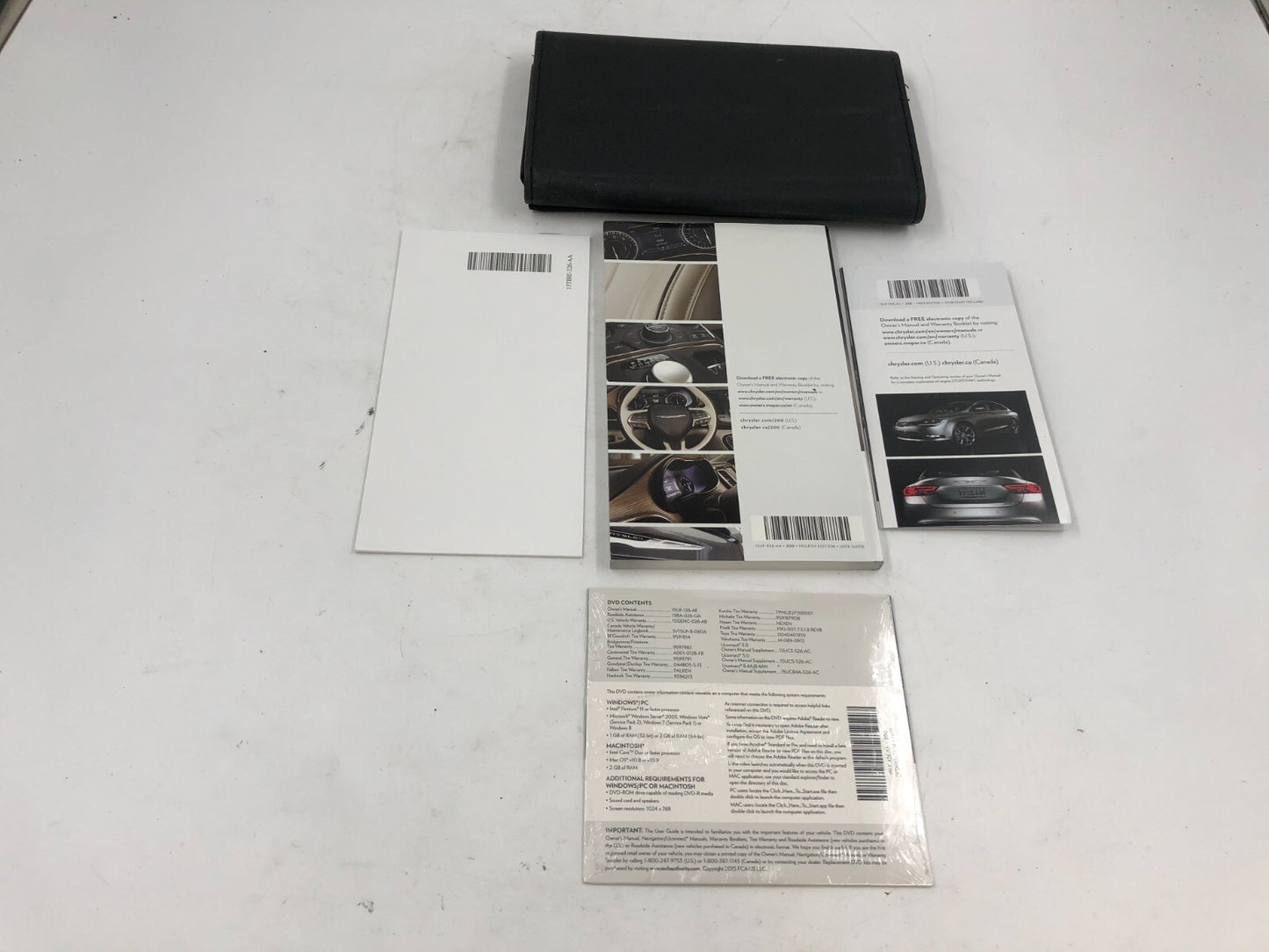 2015 Chrysler 200 Owners Manual with Case OEM C03B68011