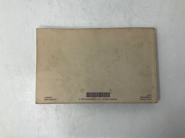 1999 Honda Accord Owners Manual Handbook OEM N02B10004